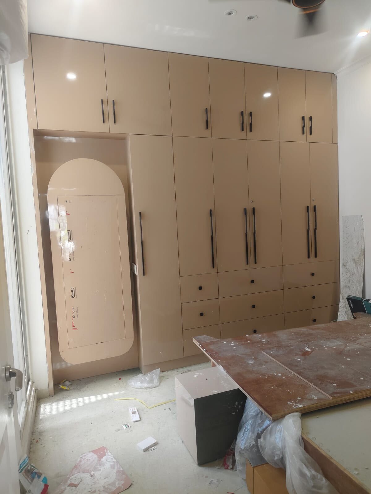 Joinery installation being checked at a real Svaara site